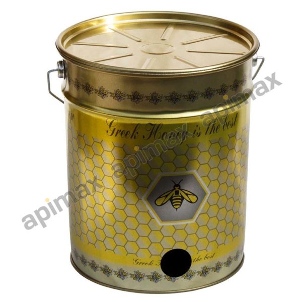 Μεταλλικός Κουβάς-Δοχείο Μελιού με Τρύπα για Κάνουλα 28 kgr Apimax