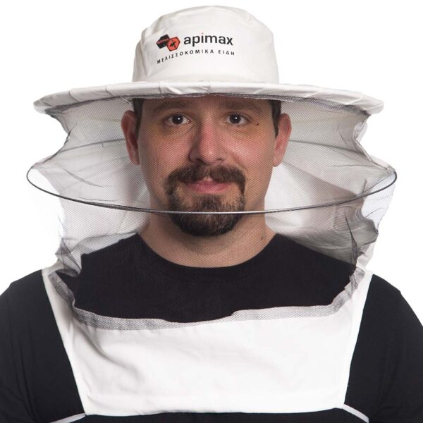 Μελισσοκομικό Καπέλο Μάσκα-Προσωπίδα One Size Apimax Λευκό